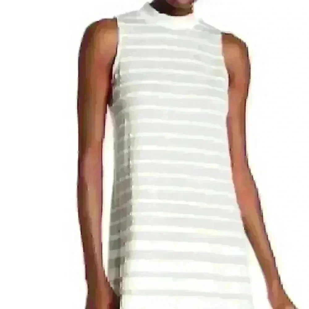 TASH + SOPHIE Mock Neck Sleeveless Variegate Dress L - Picture 7 of 8